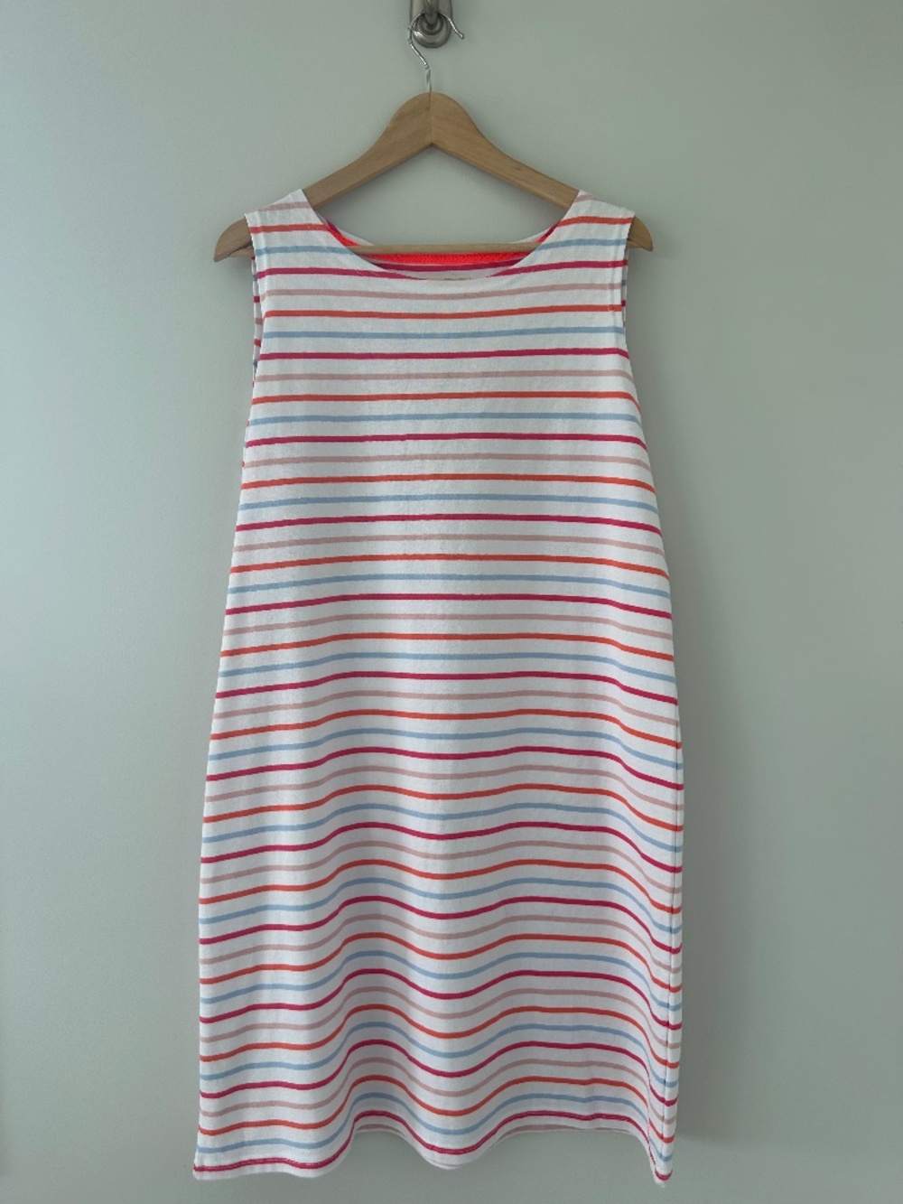 NWT Joules Riviera Multi Striped Sleeveless T-shirt Dress Sz 14